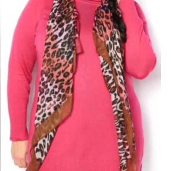 TURTLENECK TUNIC, PINK BLOSSOM, SZ 4X, LONG SLEEVES, RIBBED HEM WITH SLITS, RELA - Picture 1 of 5